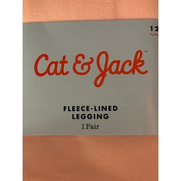 Cat & Jack Toddler Girls Pink Fleeced Line Leggings Size 12-24 months - Picture 3 of 5
